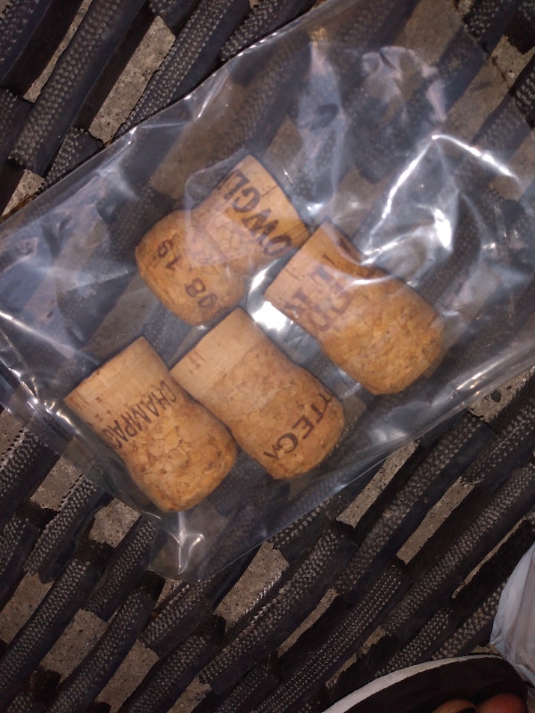 Used wine champagne corks