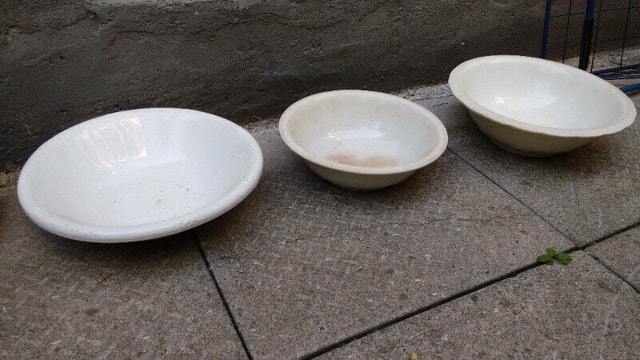 Vintage Antique Water Basins and Pitchers - 2 Left
