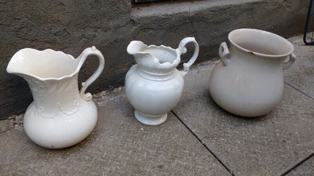 Vintage Antique Water Basins and Pitchers - 2 Left - photo 3