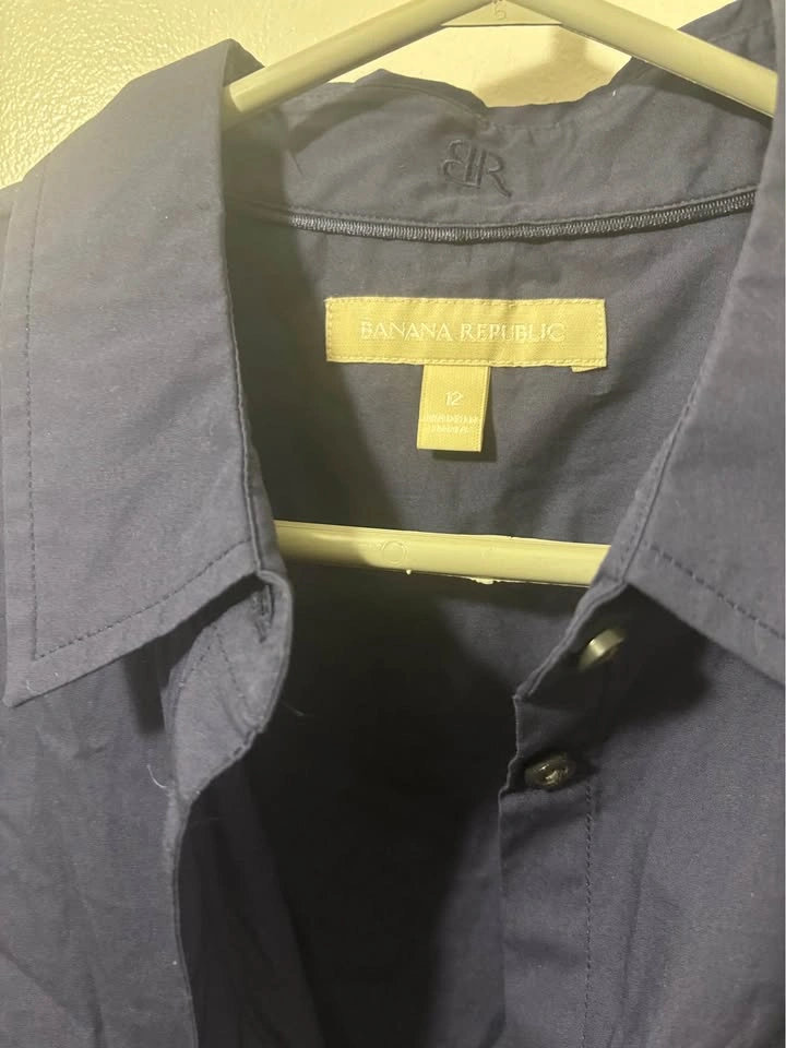 Banana Republic Navy Blue Button Down Shirt - photo 2