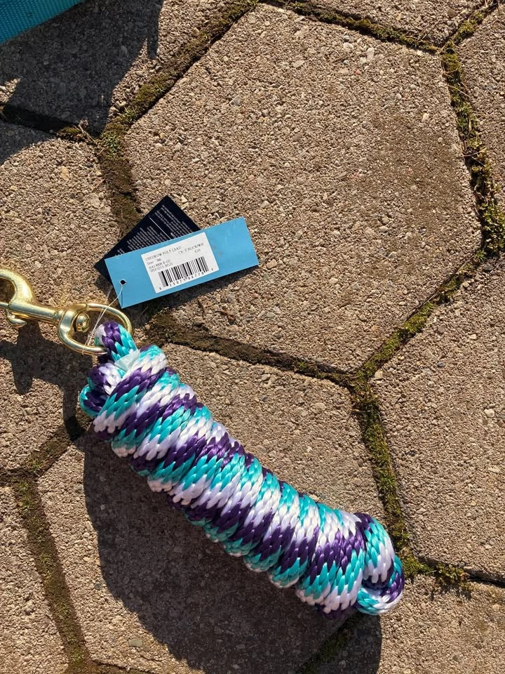 Teal Shires Nylon Full Halter and Shedrow Lead Rope - photo 3