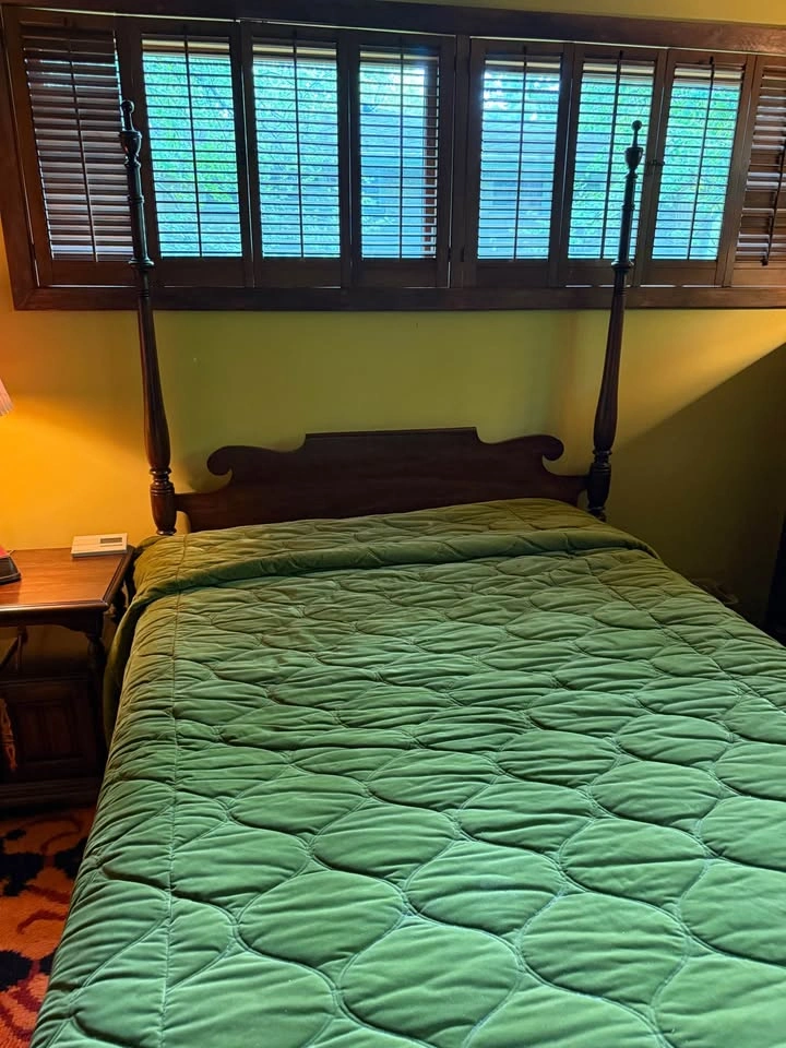 Walnut Ethan Allen Full Sized Poster Bed with Canopy - photo 2