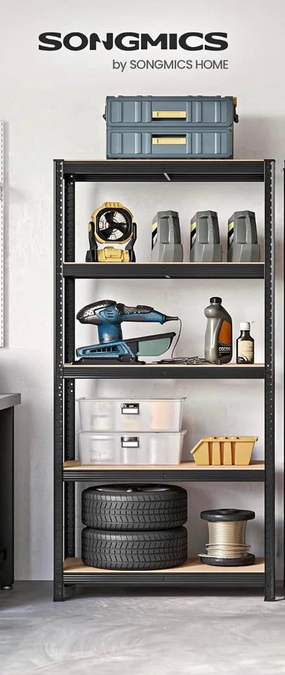 New 5-Tier Heavy-Duty Shelving Units, Boltless Assembly
