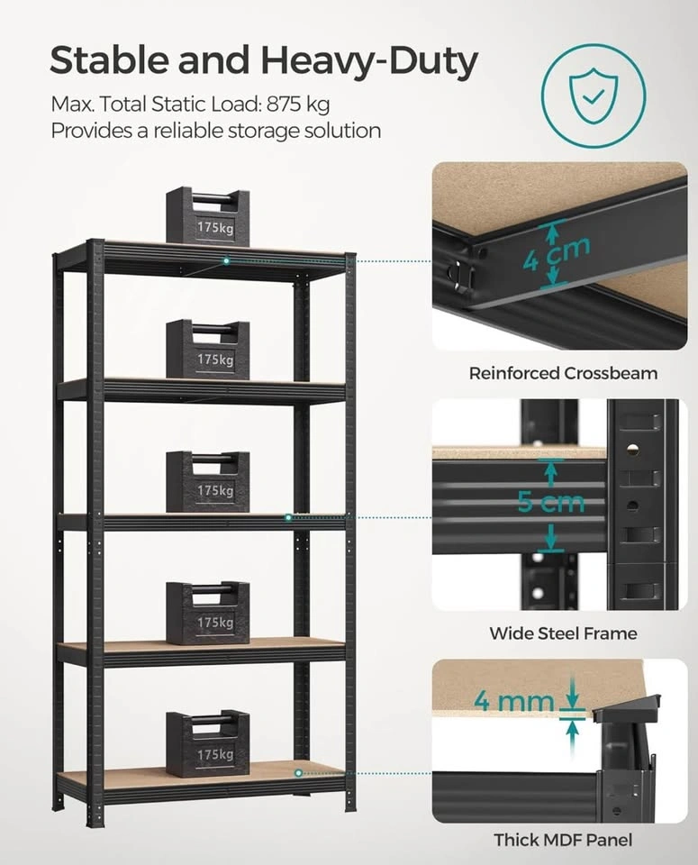 New 5-Tier Heavy-Duty Shelving Units, Boltless Assembly - photo 2