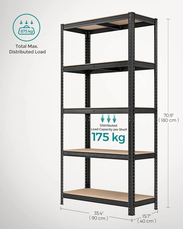 New 5-Tier Heavy-Duty Shelving Units, Boltless Assembly - photo 4