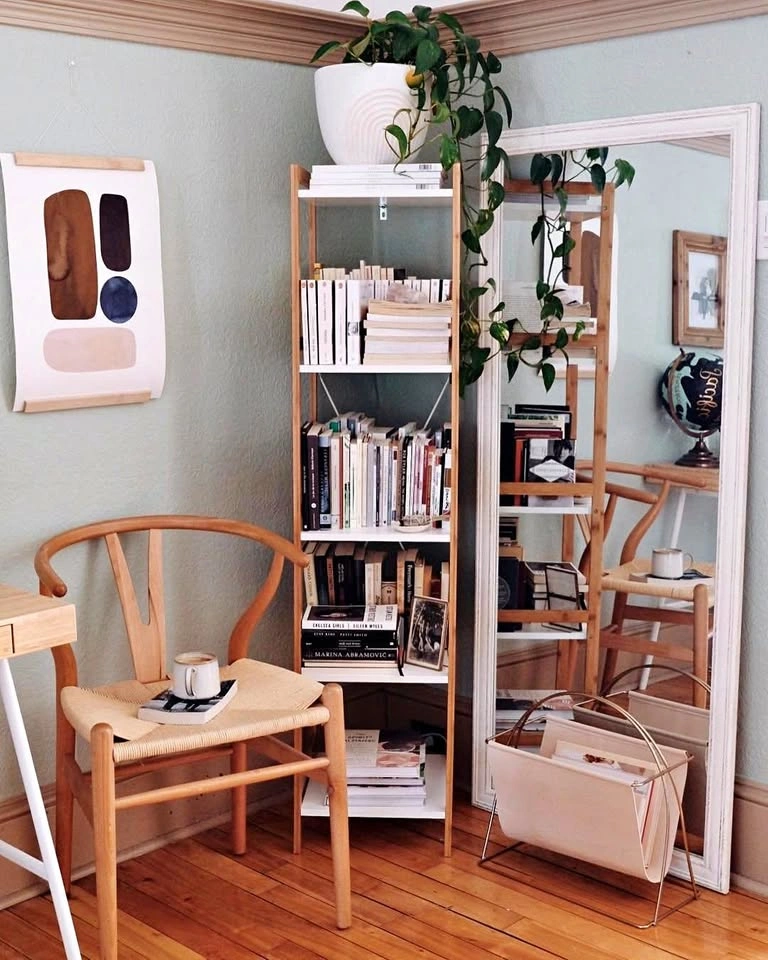 LIKE NEW 5-Tier Shelf wood and Bamboo (35 x 150 x 36.5 cm)
