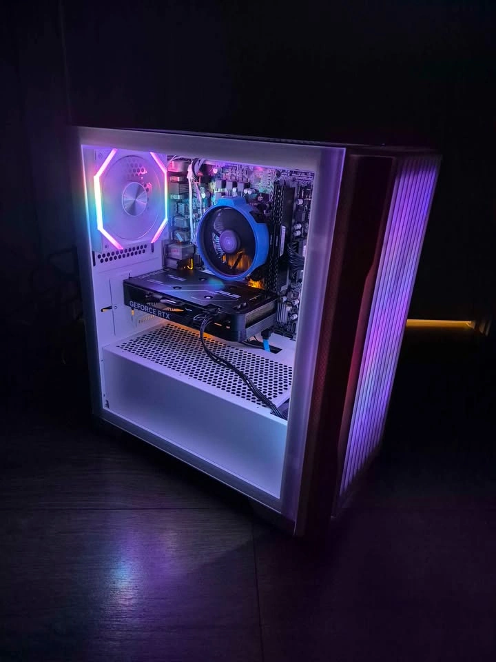 White Gaming PC, Ryzen 5500, RTX 4060, 16 GB DDR4 - photo 2