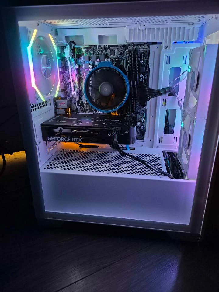 White Gaming PC, Ryzen 5500, RTX 4060, 16 GB DDR4 - photo 3
