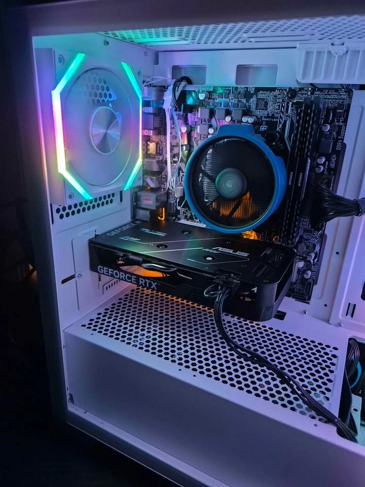White Gaming PC, Ryzen 5500, RTX 4060, 16 GB DDR4 - photo 4