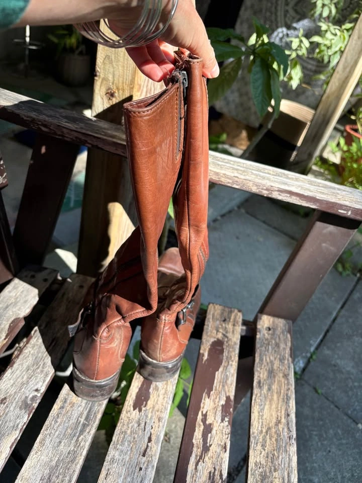 Brown Leather Knee-High Boots - photo 3