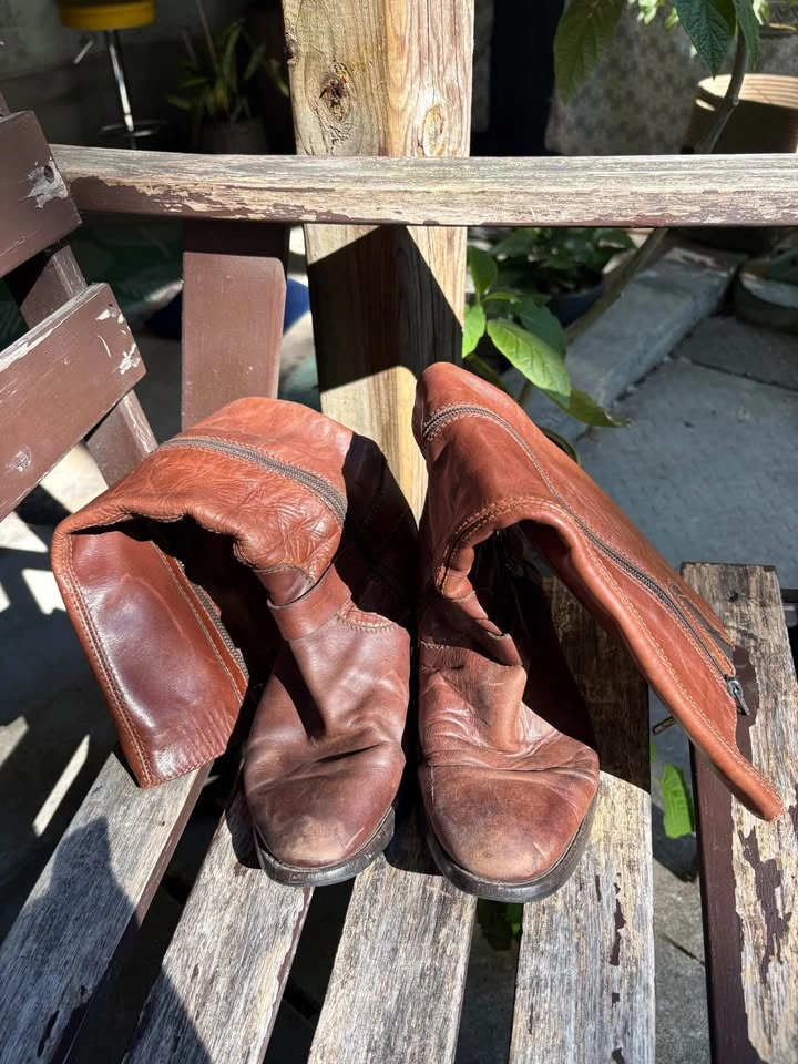 Brown Leather Knee-High Boots - photo 4