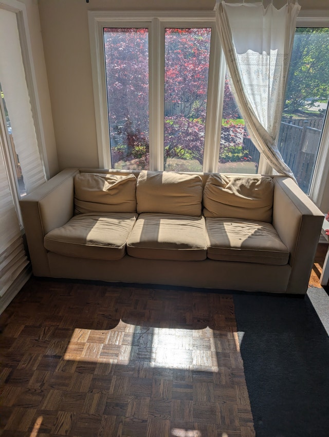 Free delivery - 3-Seat Beige Sofa / Couch