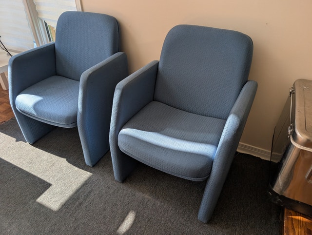 Blue Fabric Lounge / Guest Chairs – Set of 2 - photo 2