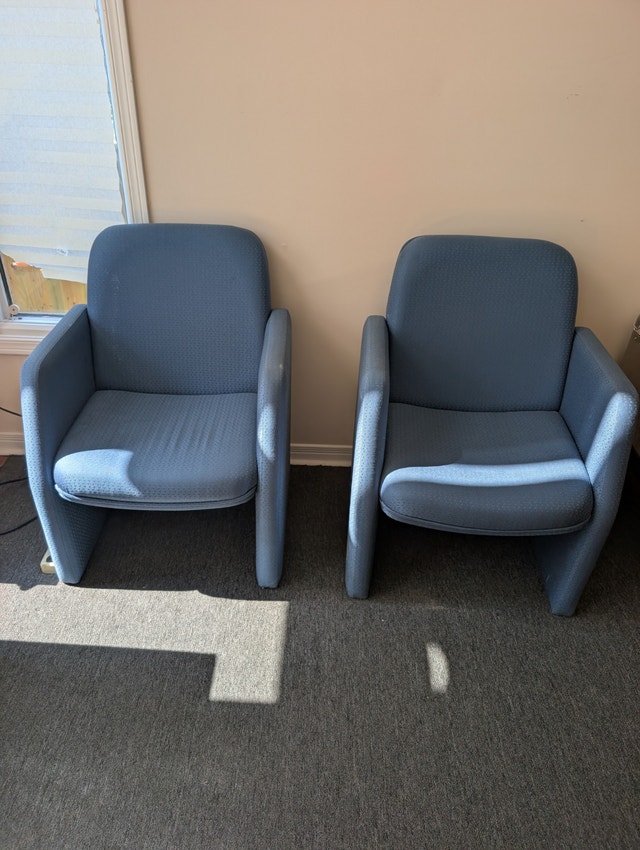 Blue Fabric Lounge / Guest Chairs – Set of 2 - photo 4