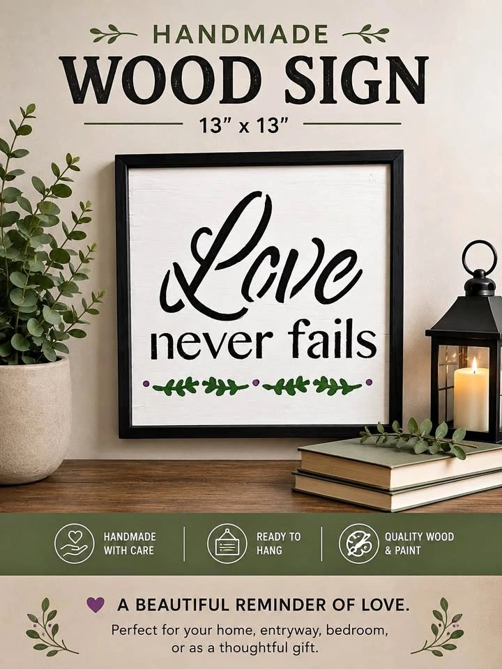 Handmade with love sign
