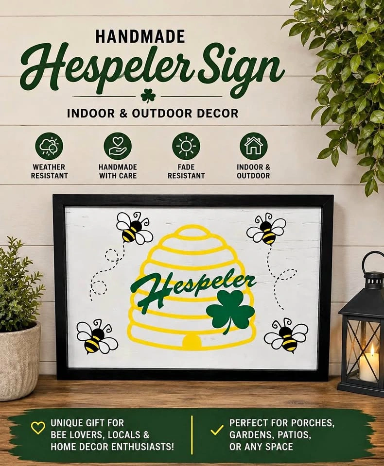 🍀 Handmade Hespeler Sign 🍀🐝