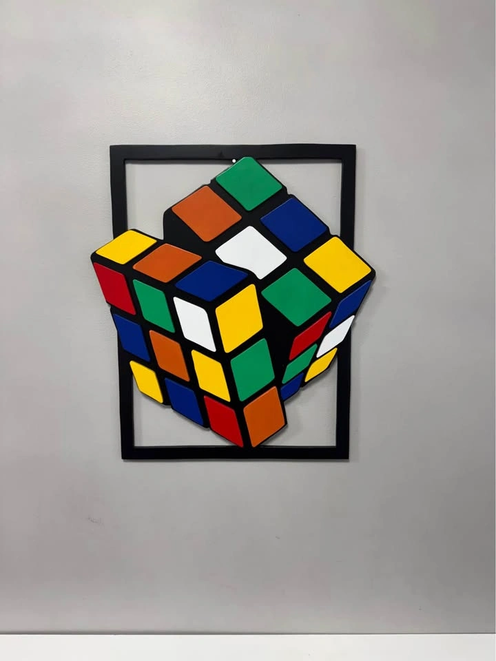 Handmade Rubik’s Cube Wall Art - photo 2