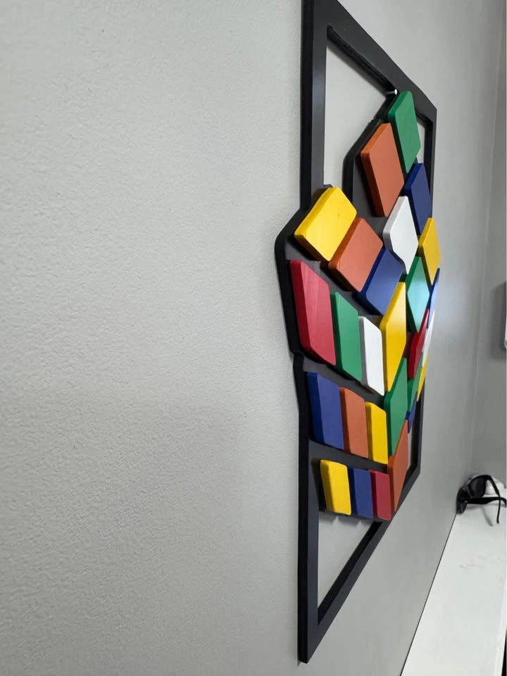 Handmade Rubik’s Cube Wall Art - photo 3
