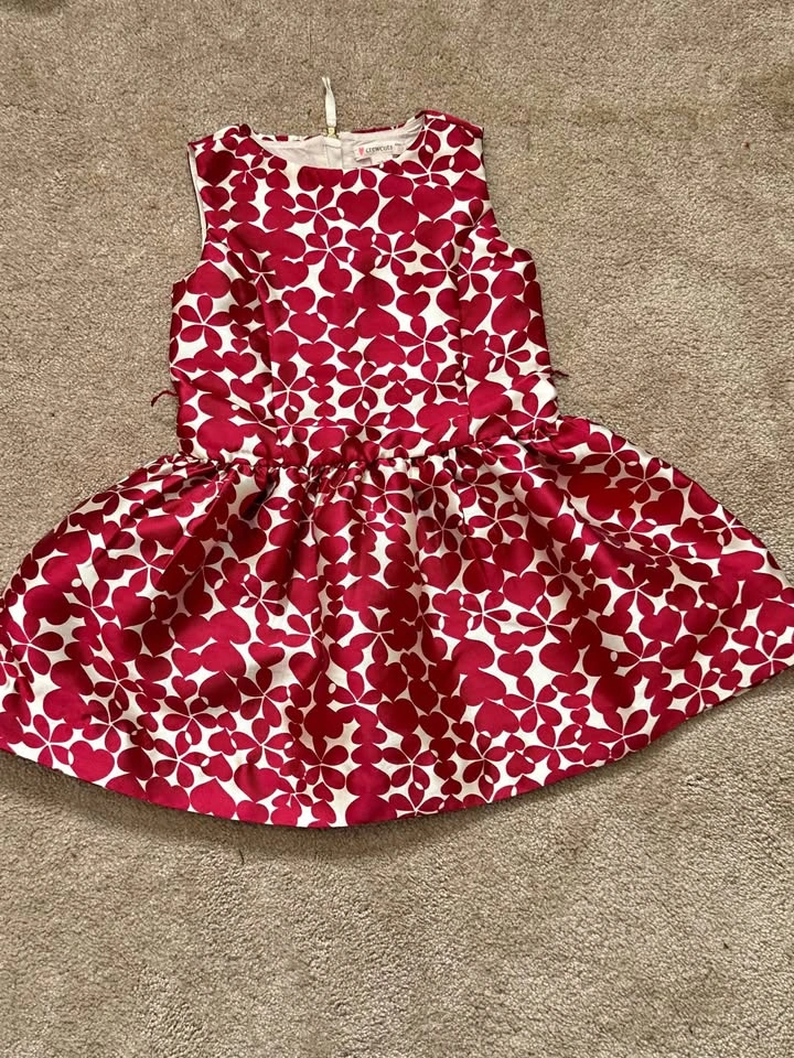 J.Crew Crewcuts Sleeveless Heart Print Dress