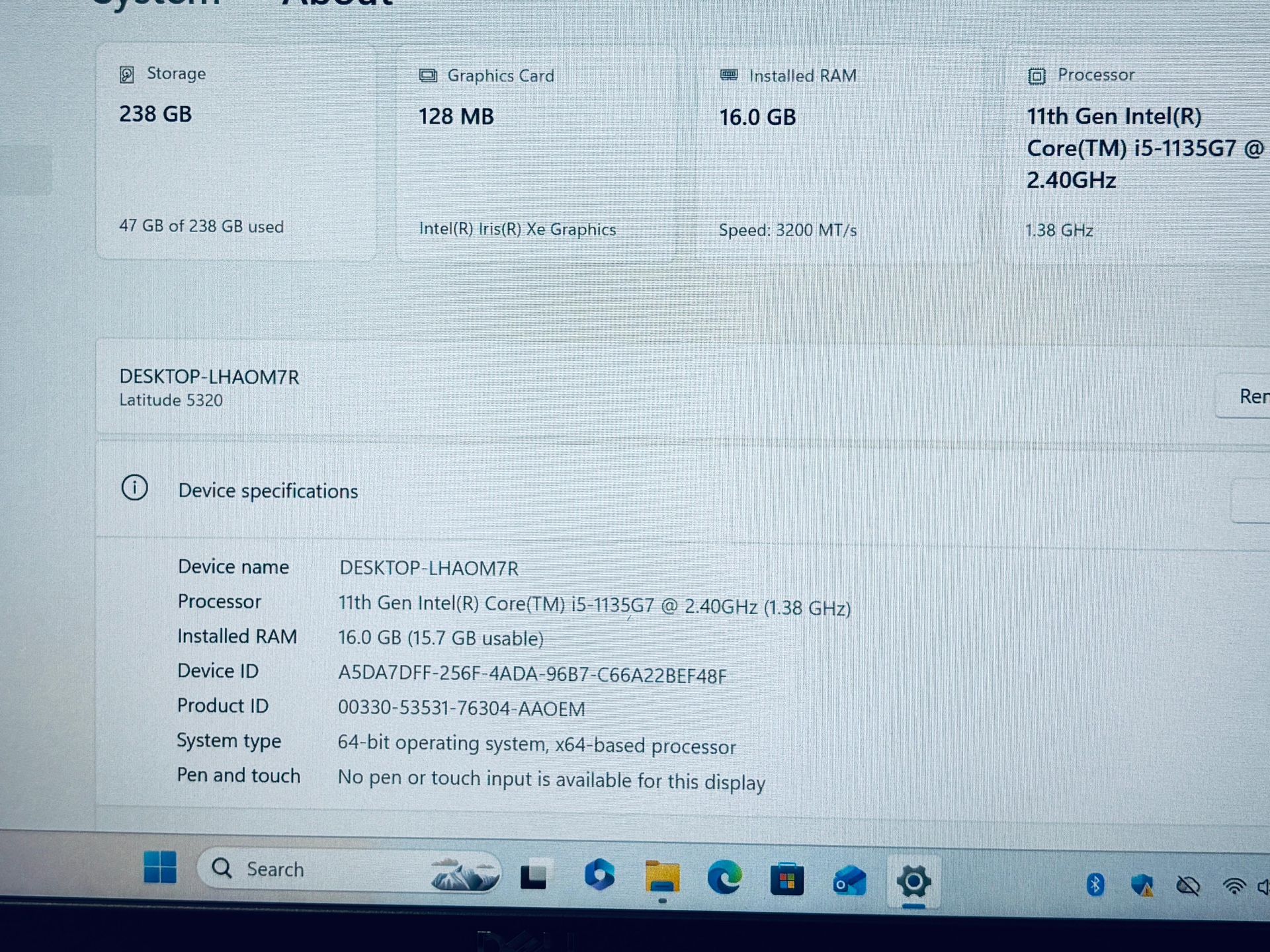 DELL Latitude 5320 Core i5 11th Gen 16GB RAM 256GB SSD - photo 5