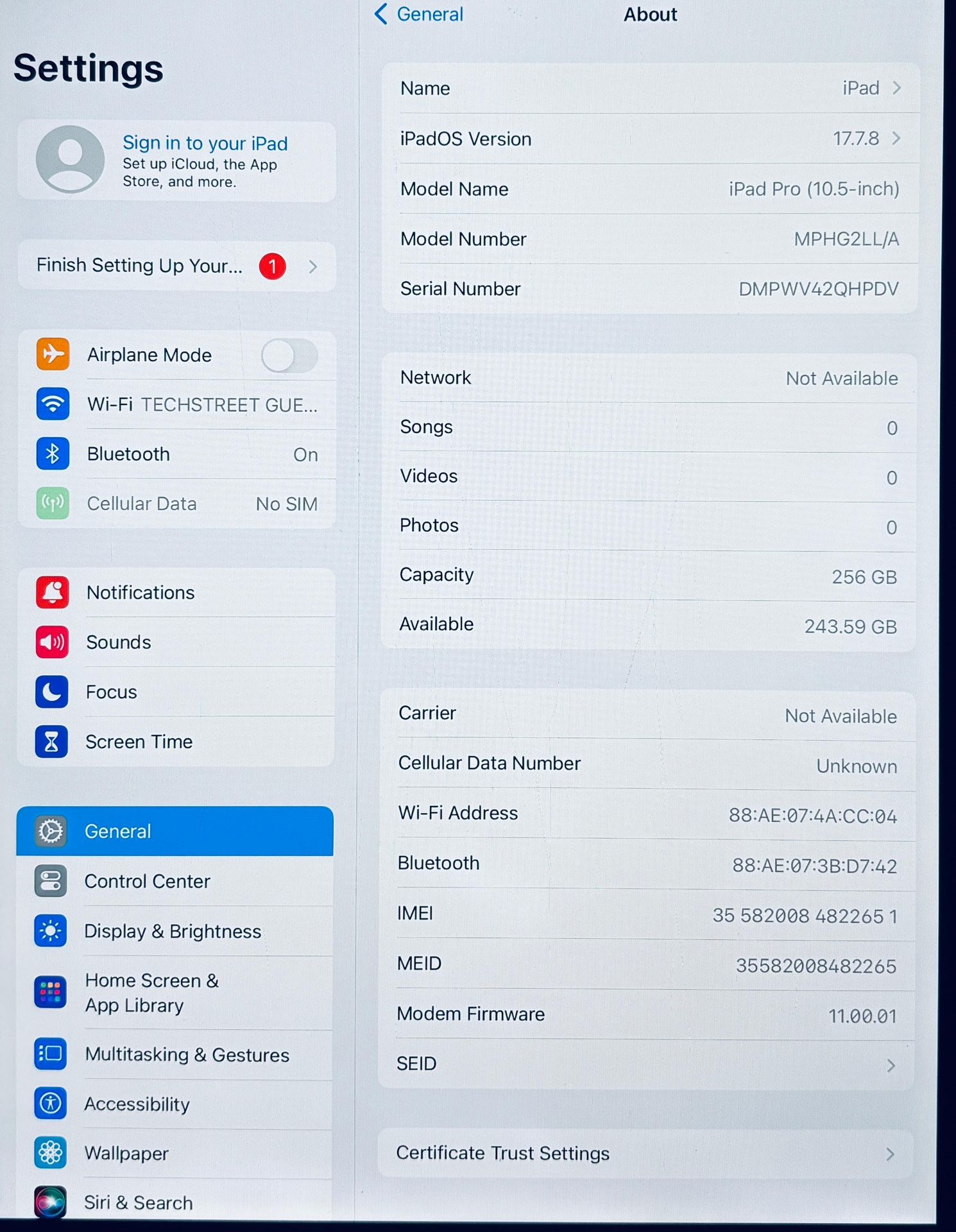 Apple iPad Pro 10.5” 256GB Cellular Fully Functional - photo 5