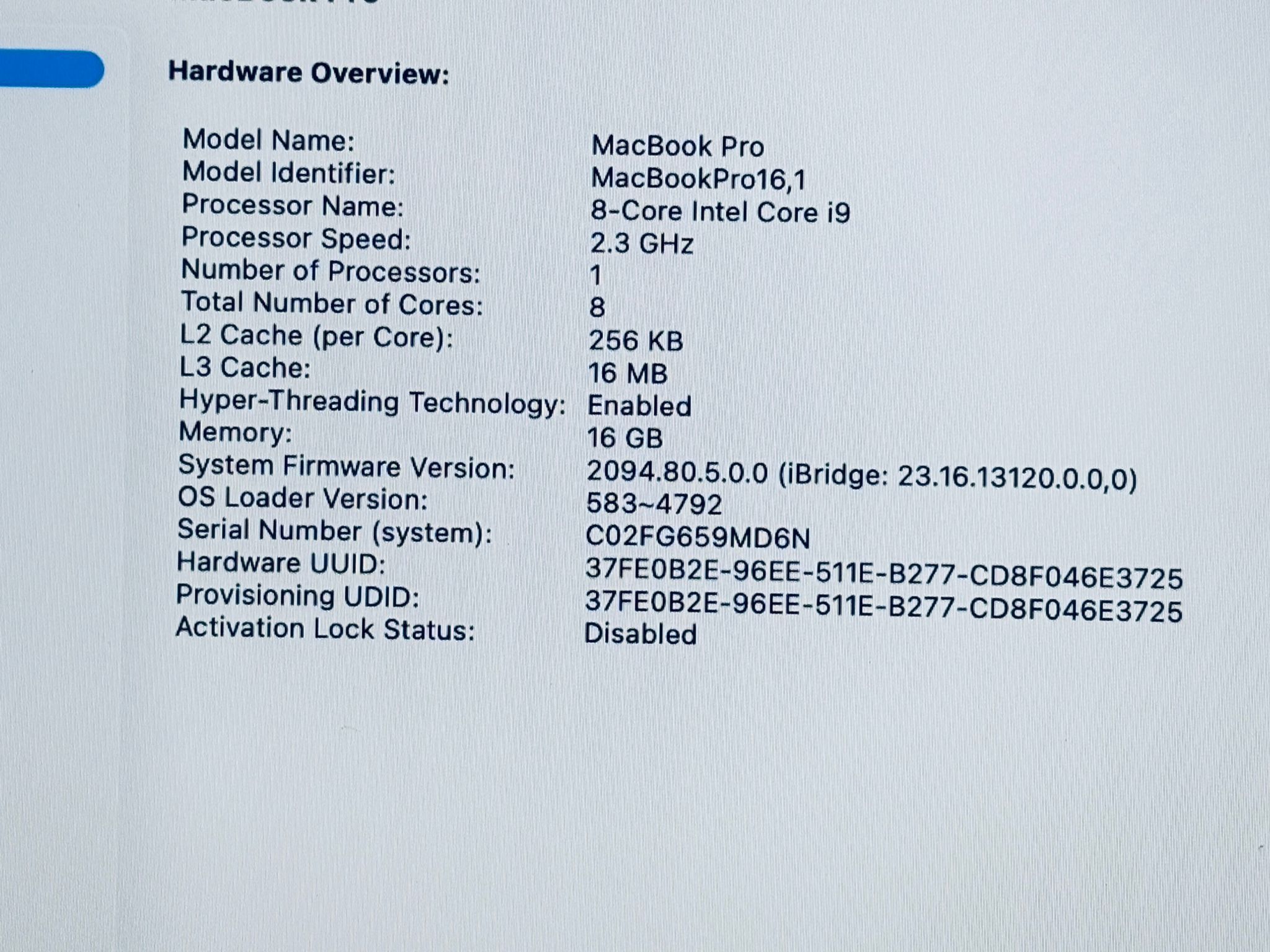Apple MacBook Pro 16” 2019 TouchBar 16GB 1TB Radeon Pro 5500M - photo 3