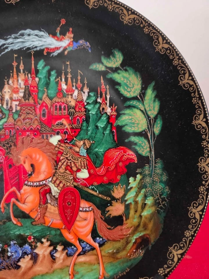 Vintage 1988 Tianex Russian Legends Fairy Tale Plate - photo 4