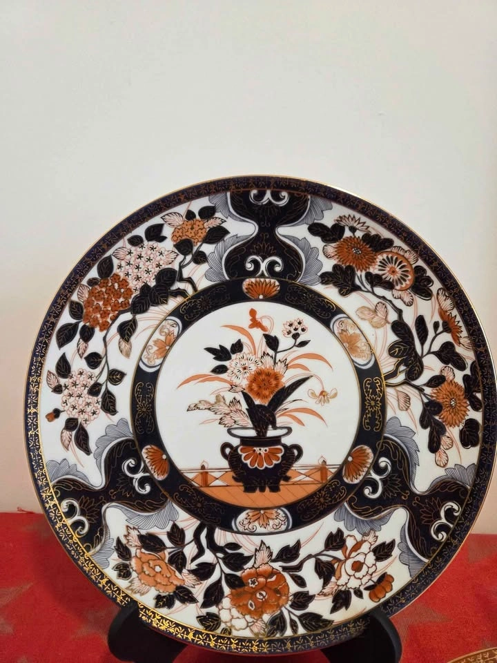 Set of 3 Saji Japan Fine China Gilded Plates - photo 4