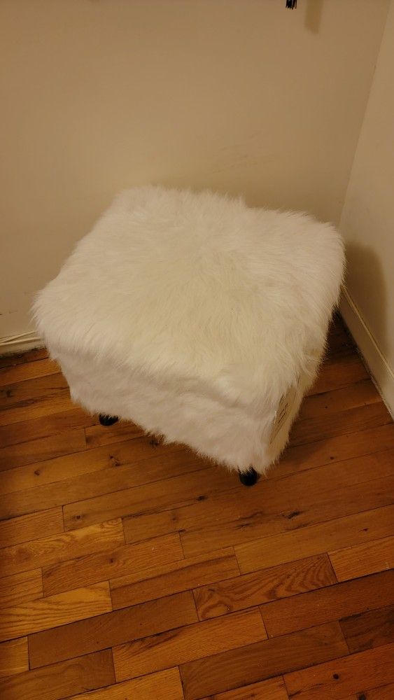 2 Furry White Chairs