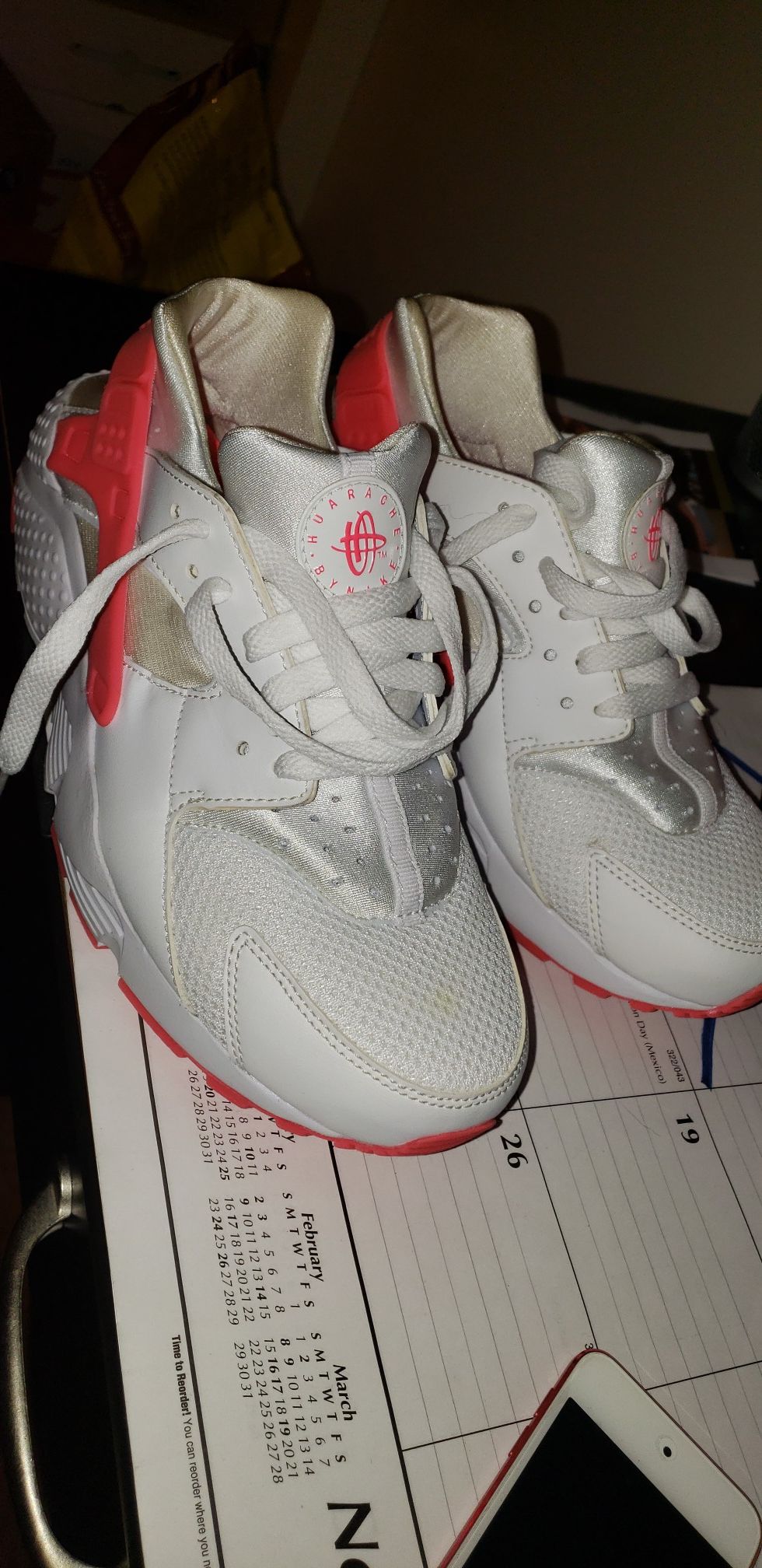 Huraches pink n white