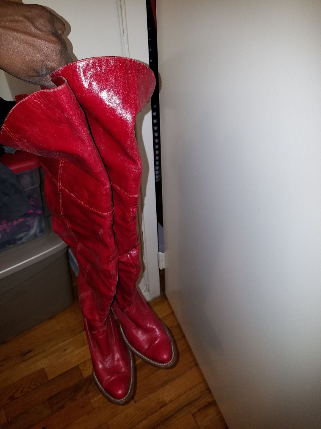 Red thigh high - photo 2