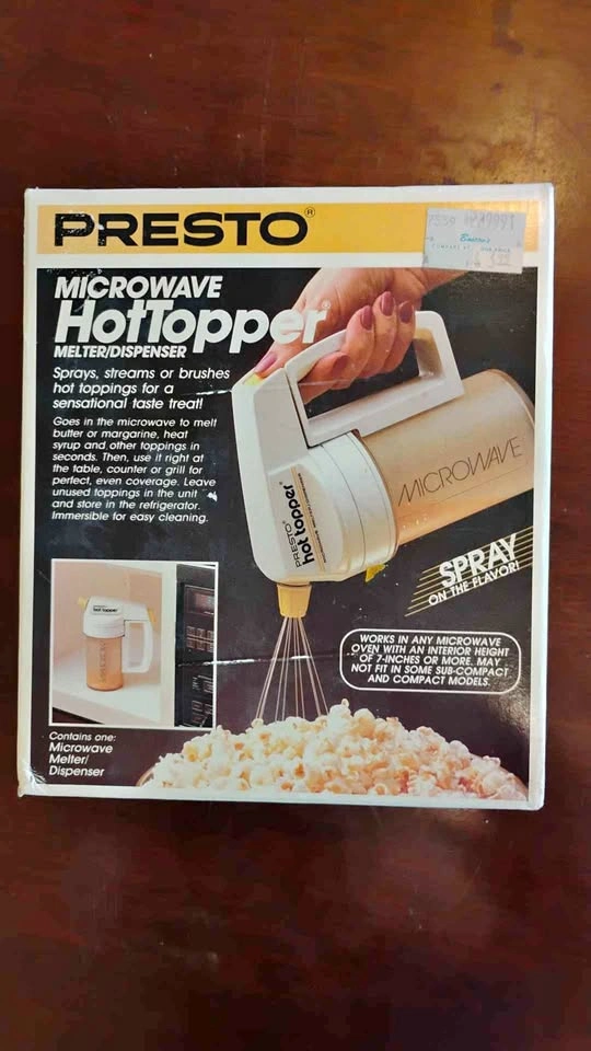 Vintage Presto Microwave Hot Topper Melter Model 03050