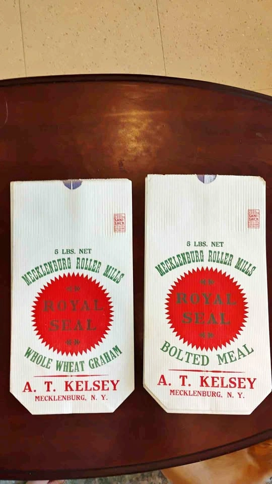 Vintage Unused A.T. Kelsey 5 Lbs. Flour Bags