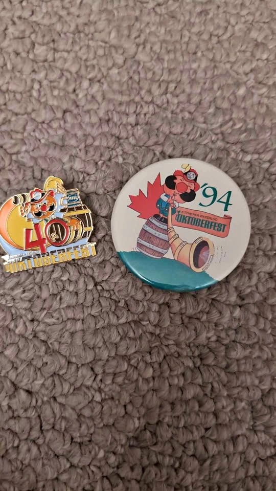 Vintage Kitchener-Waterloo Oktoberfest Pins 1994 and 2008