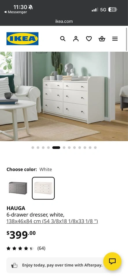 Ikea Hauga 6 drawer dresser - 200 OBO - photo 4