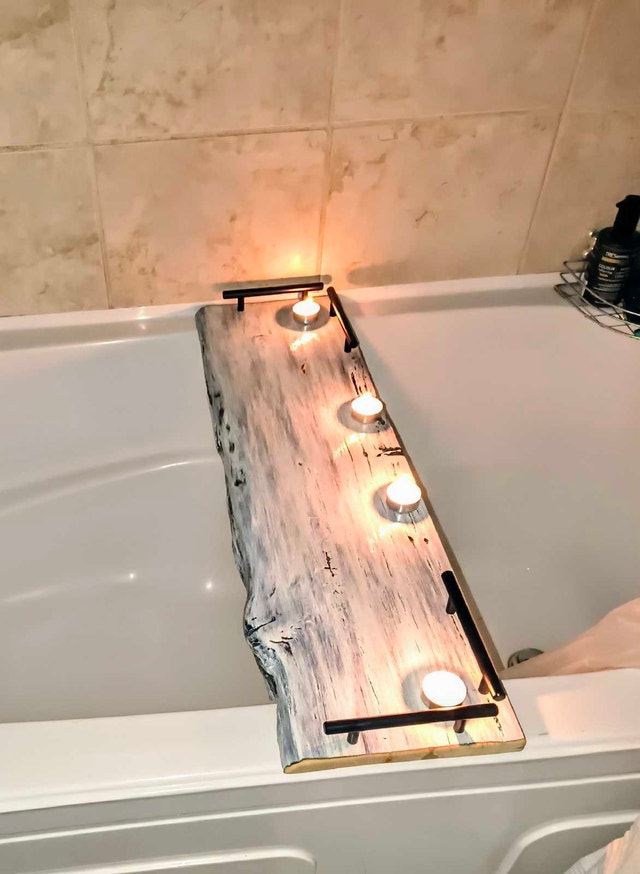 Rustic Live Edge Bathtub Tray - photo 2