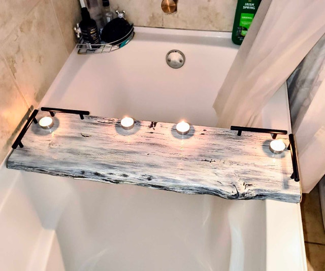 Rustic Live Edge Bathtub Tray - photo 3