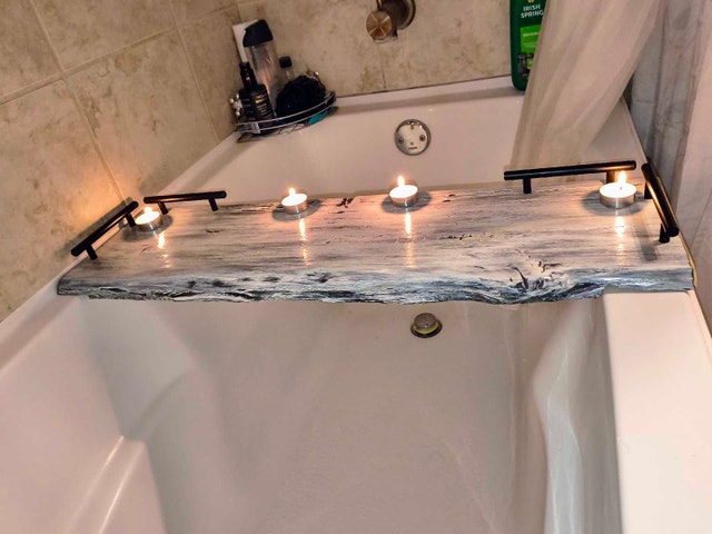 Rustic Live Edge Bathtub Tray - photo 4