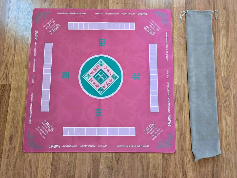 Mahjong Mat With Non-Slip Backing And Carrying Bag