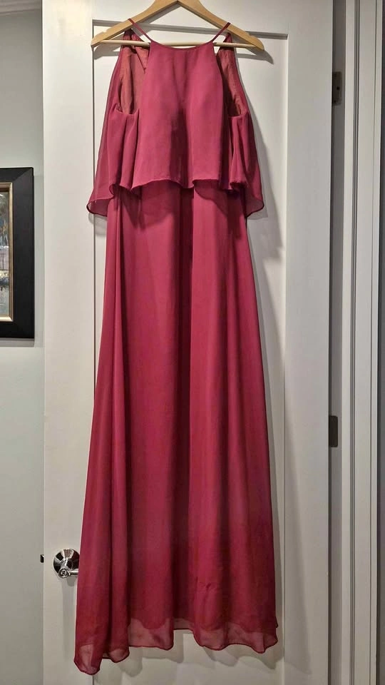 Burgundy Floor Length Dress