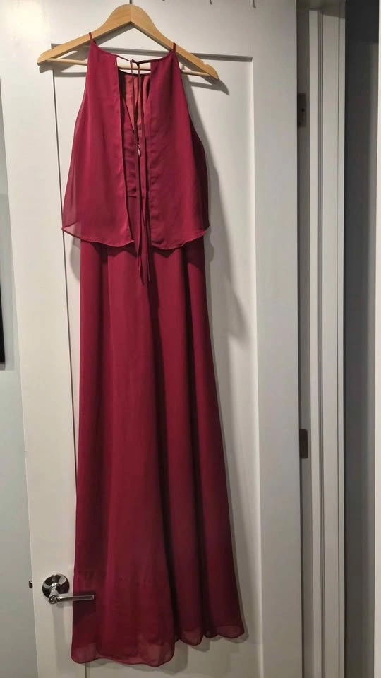 Burgundy Floor Length Dress - photo 3