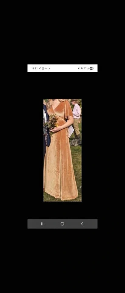 Velvet Wrap Dress, Sunset Orange