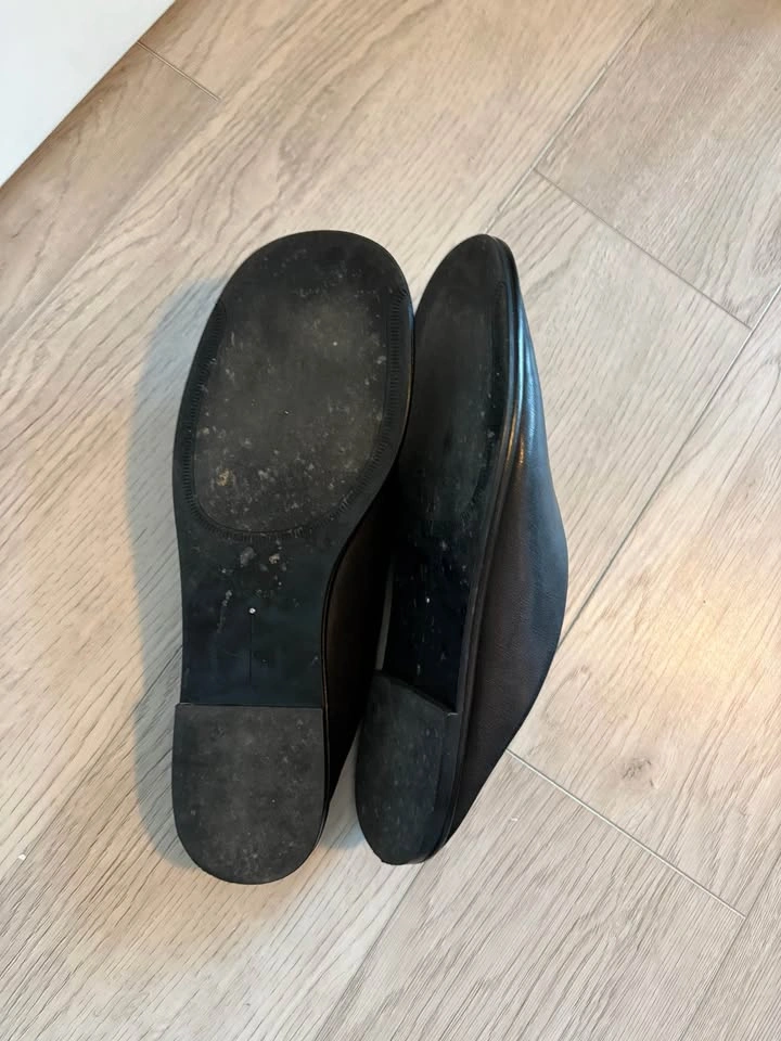 Zara Flat Leather Slides/Mules – Black | Size 39 - photo 4