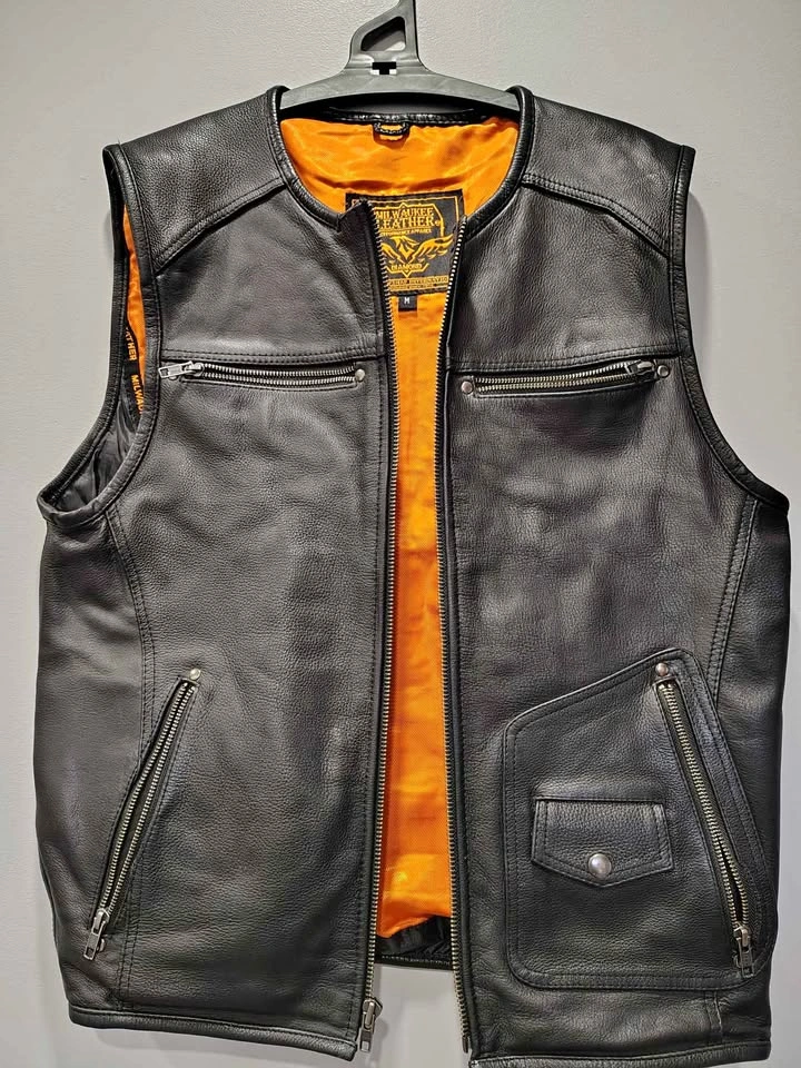 Milwaukee Leather Men's Premium Motorcycle Rider Vest- Medium