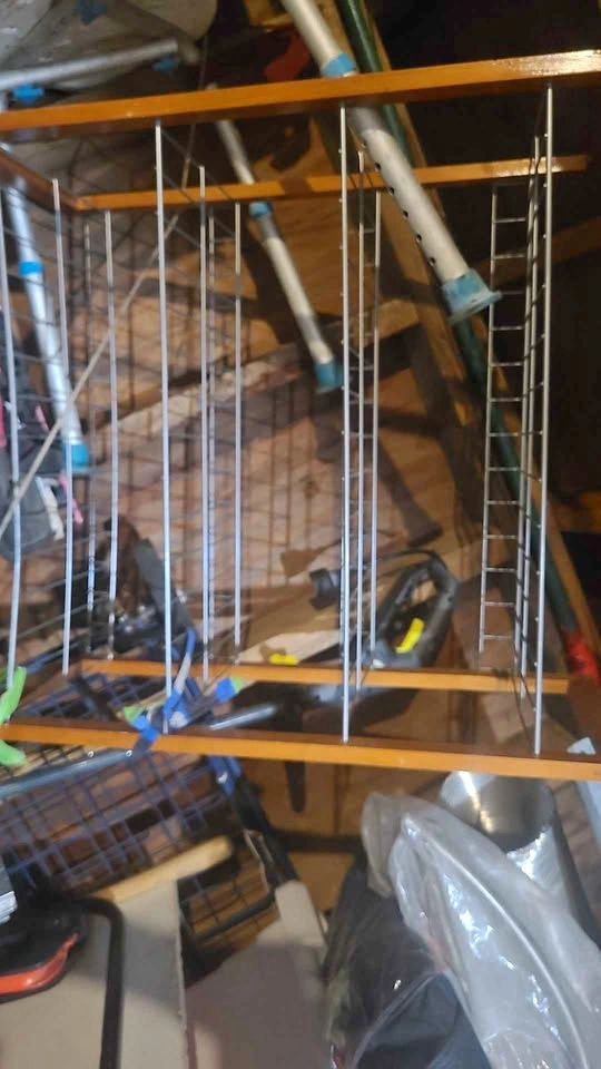 Wood and metal rack