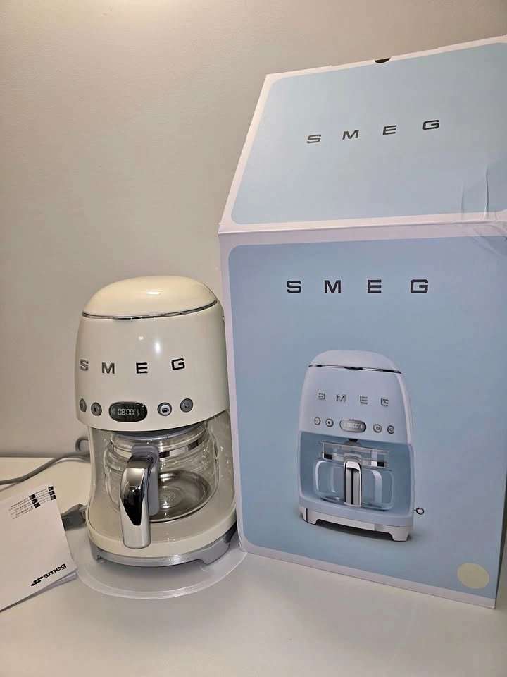 SMEG Retro Coffee Maker — Cream White (New)