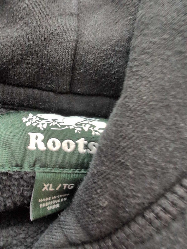 Roots Hoodie mens black xl extra large - photo 2