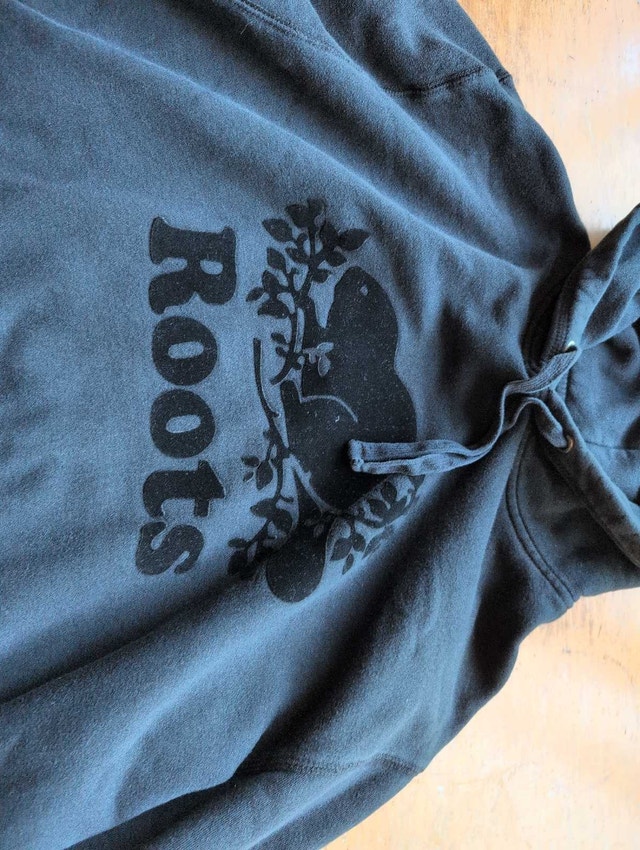 Roots Hoodie mens black xl extra large - photo 3