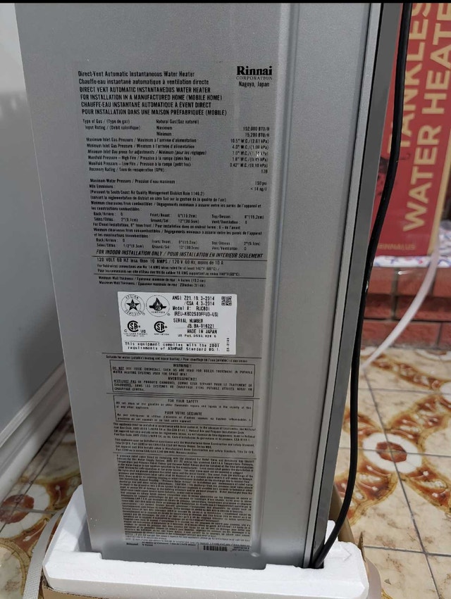 Rinnai RU160iN Tankless Water Heater - photo 3