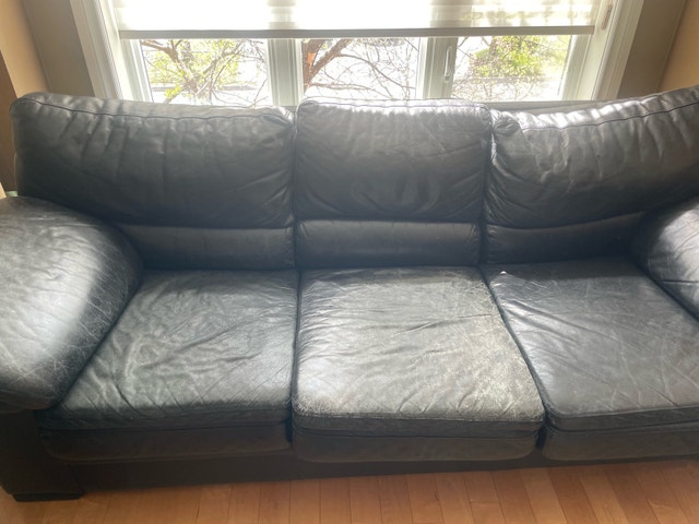 Black Leather Sofa